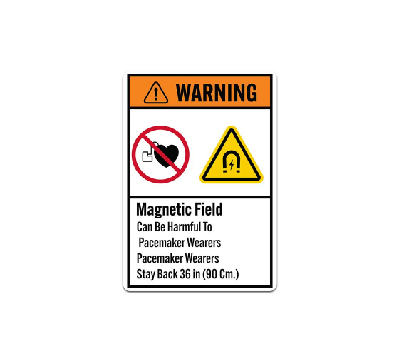 ANSI Pacemaker Wearers Stay Back Decal (Non Reflective)