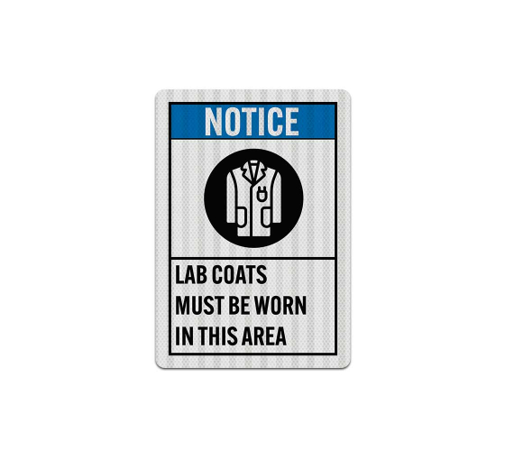 ANSI Lab Coats Must Be Worn Decal (EGR Reflective)
