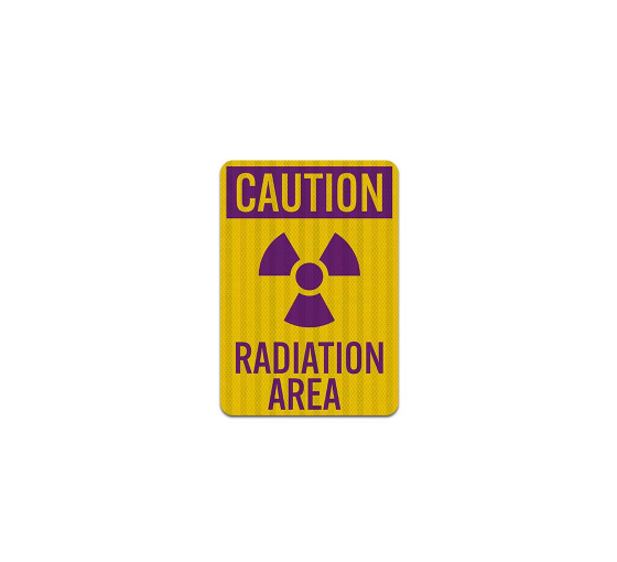 Radiation Area Aluminum Sign (EGR Reflective)