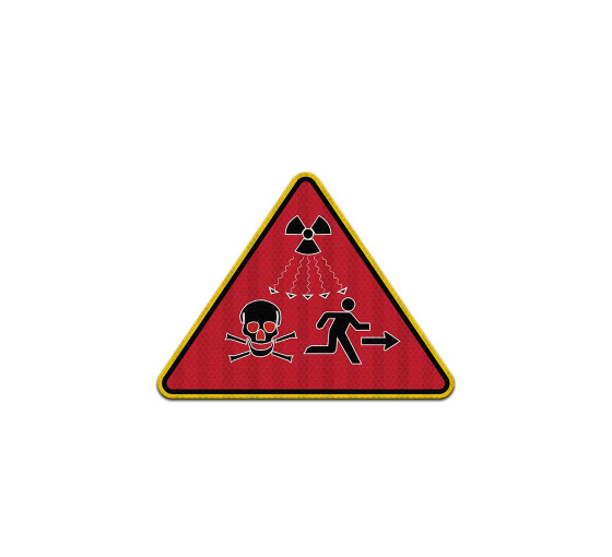 Radiation Warning Aluminum Sign (EGR Reflective)