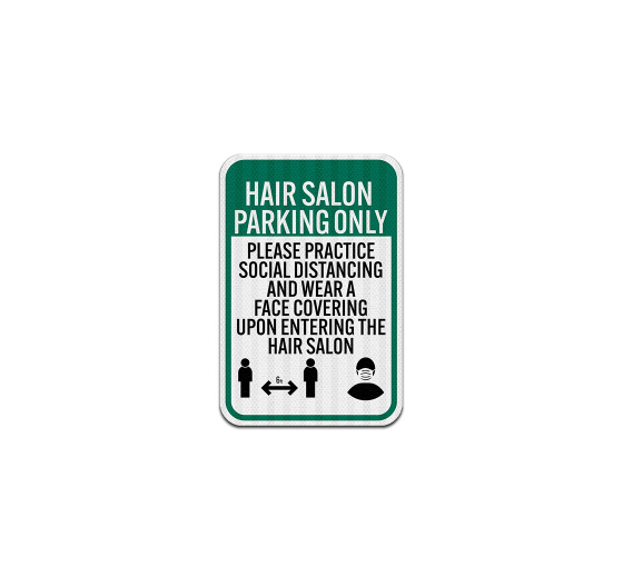 Hair Salon Parking Only Aluminum Sign (HIP Reflective)