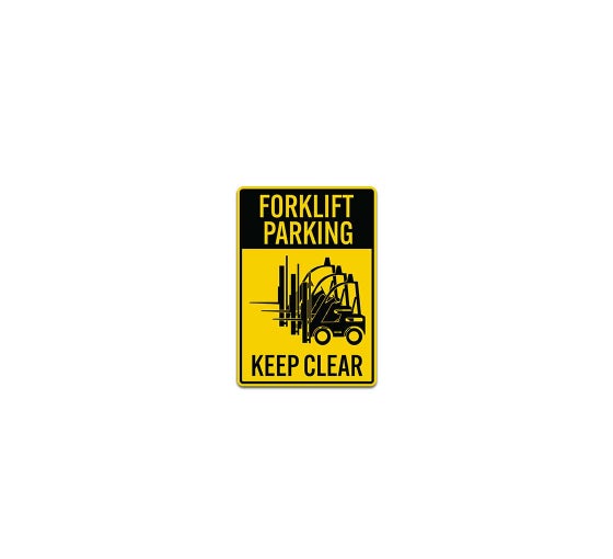Forklift Parking Keep Clear Decal (Non Reflective)
