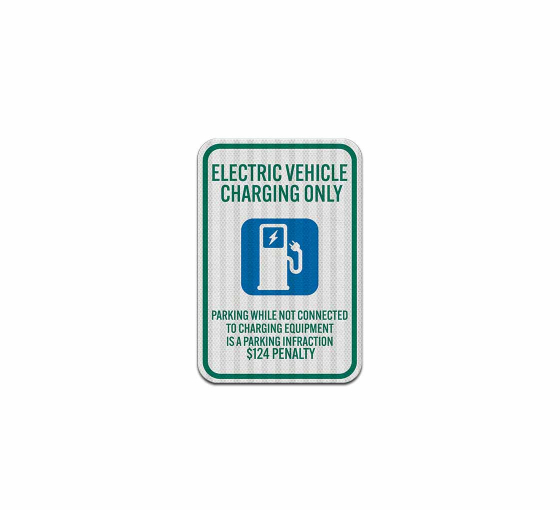 Electric Vehicle Charging Aluminum Sign (HIP Reflective)