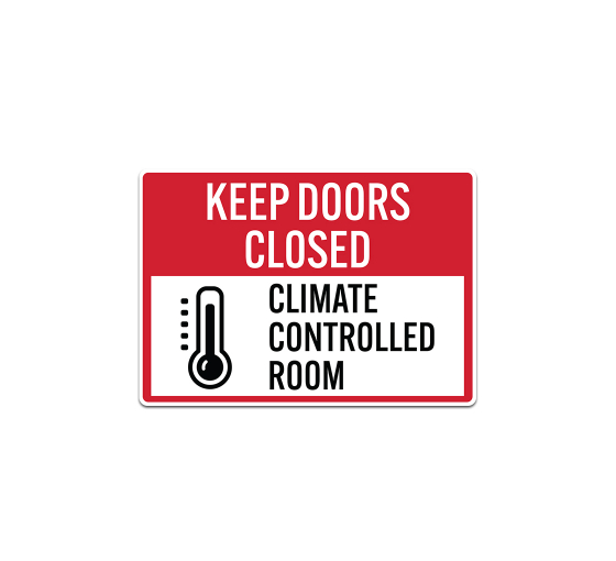 Keep Doors Closed Decal (Non Reflective)