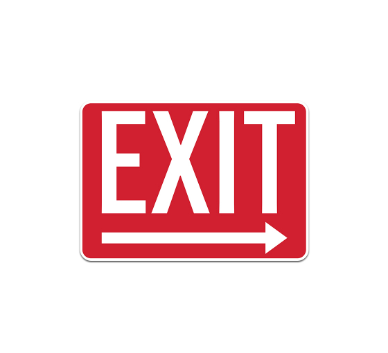 White Arrow Exit  Decal (Non Reflective)