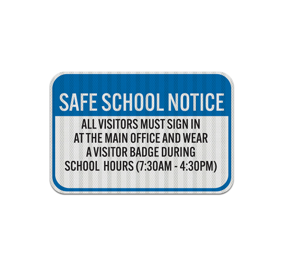 All Visitors Must Sign In Aluminum Sign (EGR Reflective)