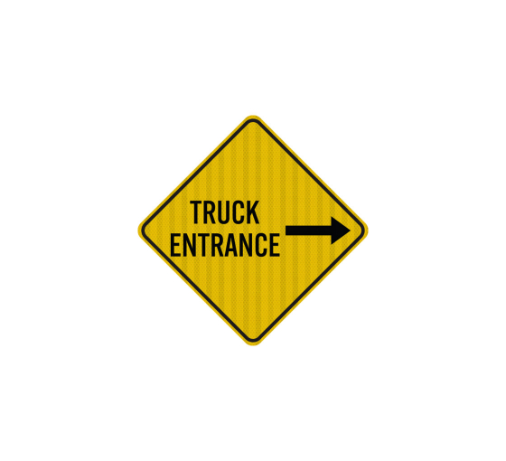 Truck Entrance Aluminum Sign (EGR Reflective)