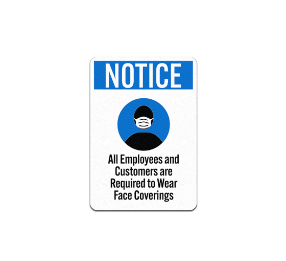 Wear Face Coverings Decal (Non Reflective)