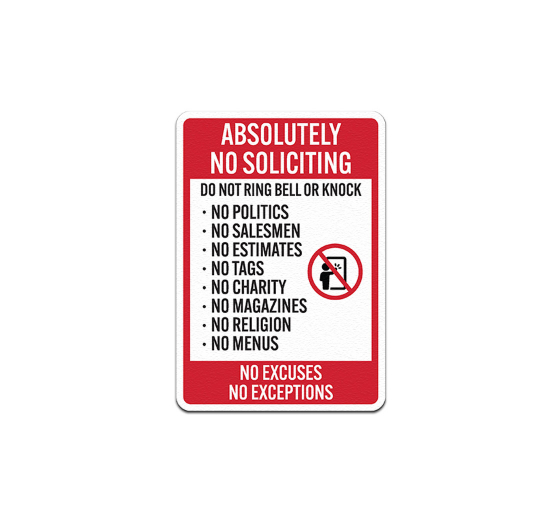 Do Not Ring Bell or Knock Decal (Non Reflective)