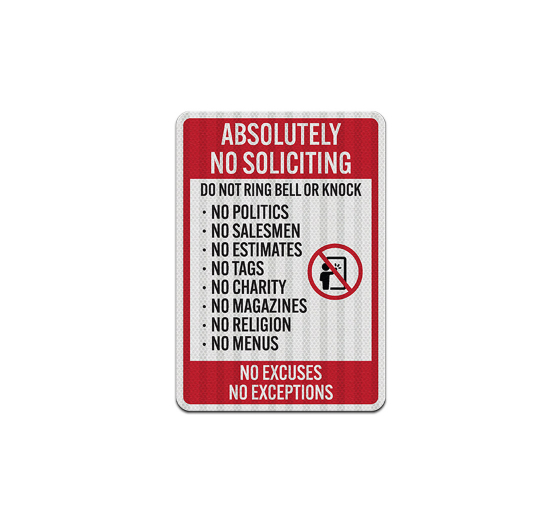 Do Not Ring Bell or Knock Decal (EGR Reflective)