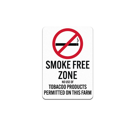 No Use Of Tobacco Products Permitted Decal (Non Reflective)