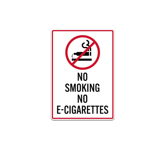 No Smoking No E-Cigarettes Decal (Non Reflective)