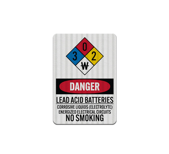 OSHA Lead Acid Batteries Decal (EGR Reflective)