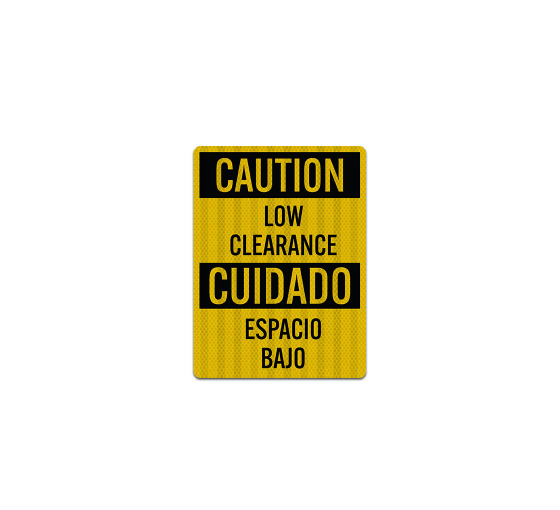 OSHA Bilingual Precaution Aluminum Sign (HIP Reflective)