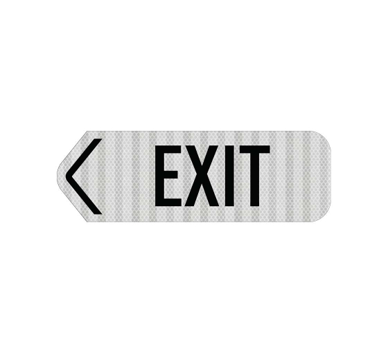 Exit Arrow Aluminum Sign (HIP Reflective)