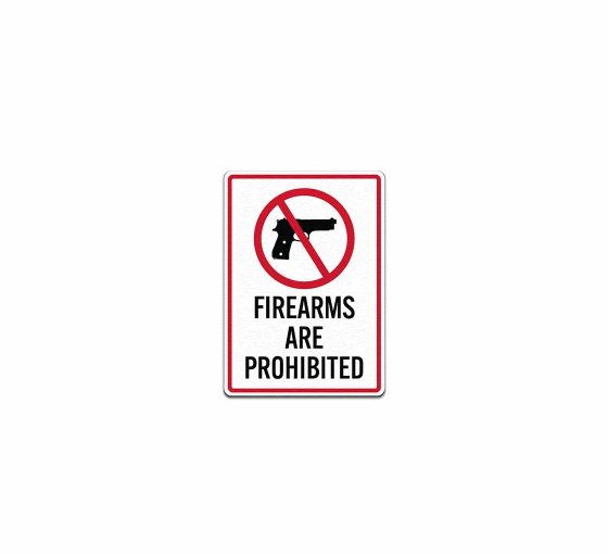 Wisconsin Gun Law Firearms Are Prohibited Decal (Non Reflective)