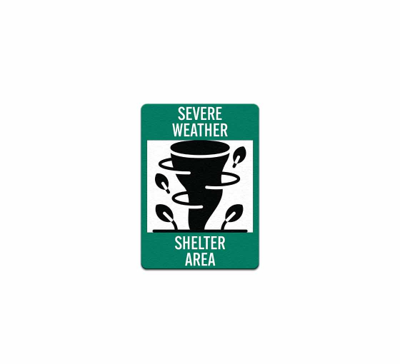 Fire & Emergency Severe Weather Shelter Area Decal (Non Reflective)
