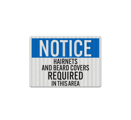PPE Hairnets Beard Covers Required Decal (EGR Reflective)