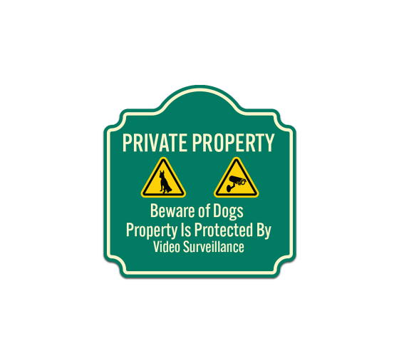 Property Is Protected By Video Surveillance Aluminum Sign (Non Reflective)