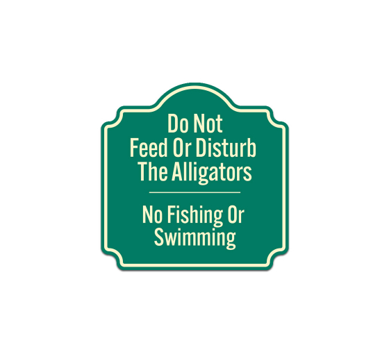 No Fishing Or Swimming Aluminum Sign (Non Reflective)