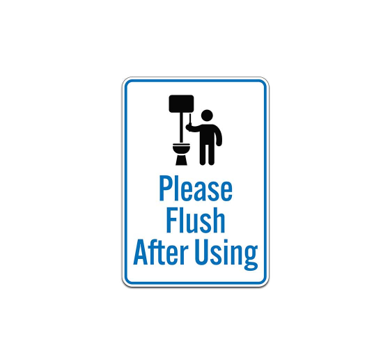 flush toilet after use