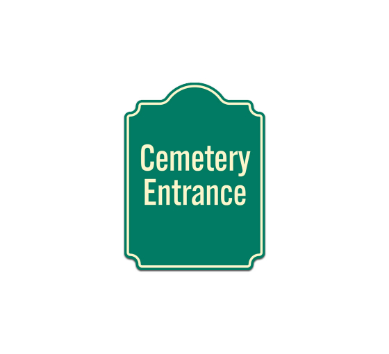 Cemetery Entrance Aluminum Sign (Non Reflective)