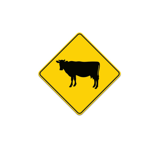 Cattle Symbol Aluminum Sign (Non Reflective)