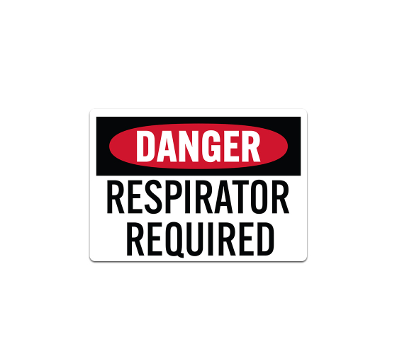 Respirator Required Decal (Non Reflective)