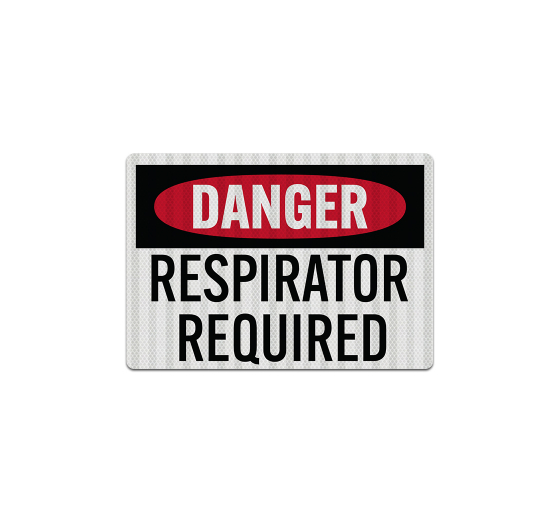 Respirator Required Decal (EGR Reflective)