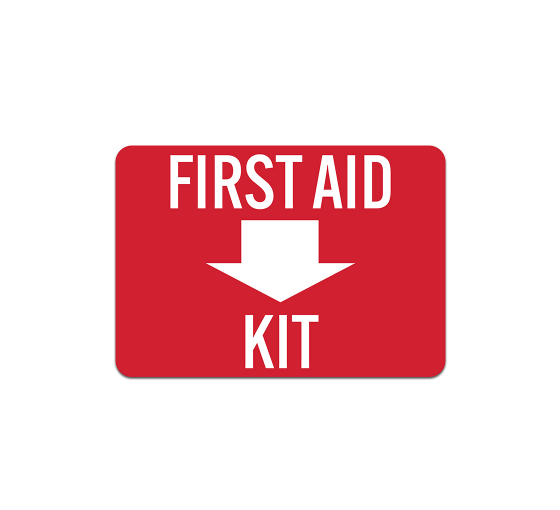 First Aid Kit Aluminum Sign (Non Reflective)