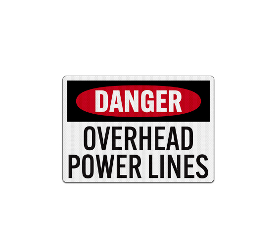 Overhead Power Lines Decal (EGR Reflective)