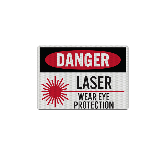 PPE Laser Wear Eye Protection Decal (EGR Reflective)