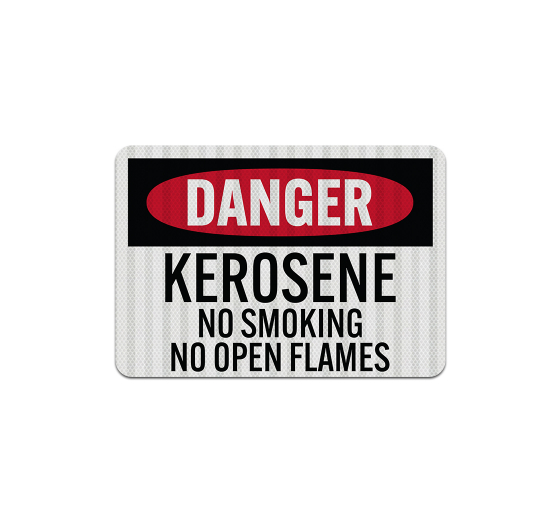 Kerosene No Smoking Open Flames Decal (EGR Reflective)