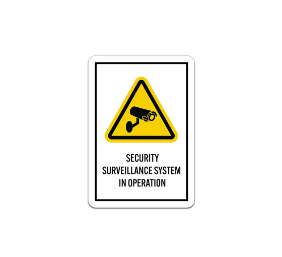 Video Security Surveillance System Aluminum Sign (Non Reflective)