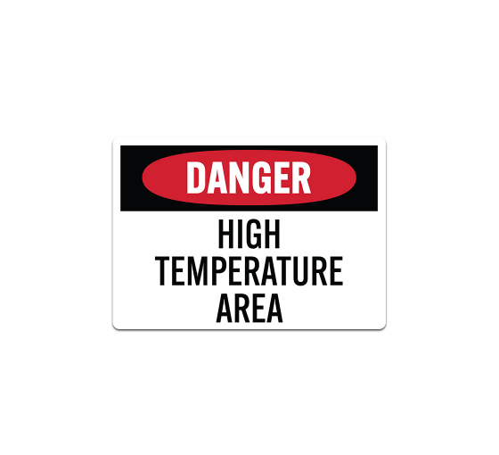OSHA High Temperature Area Decal (Non Reflective)
