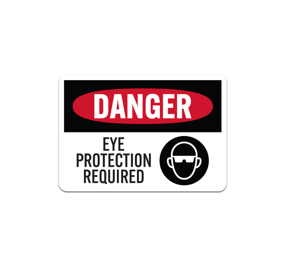 PPE Eye Protection Required Decal (Non Reflective)