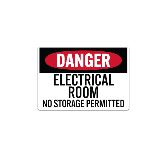 Electrical Room No Storage Decal (Non Reflective)