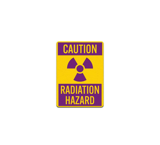 Caution Radiation Hazard Aluminum Sign (Non Reflective)