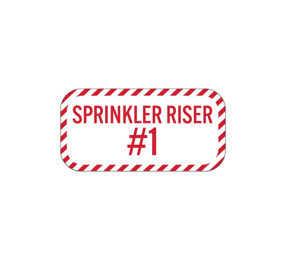 Sprinkler Riser 1 Aluminum Sign (Non Reflective)