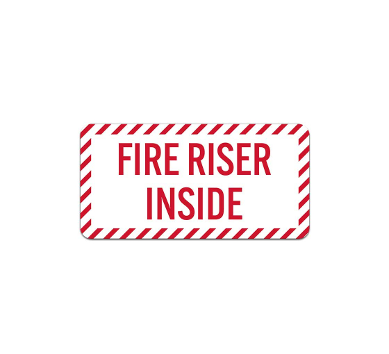 Fire Riser Inside Aluminum Sign (Non Reflective)