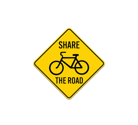 Share The Road Aluminum Sign (Non Reflective)
