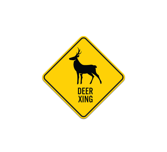 Deer Xing Aluminum Sign (Non Reflective)