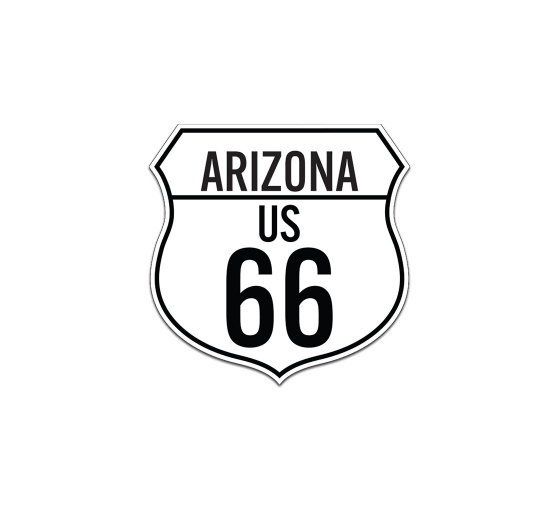 Arizona Route Marker Shield US 66 Aluminum Sign (Non Reflective)