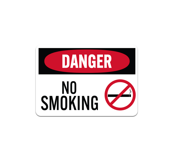 OSHA No Smoking Aluminum Sign (Non Reflective)