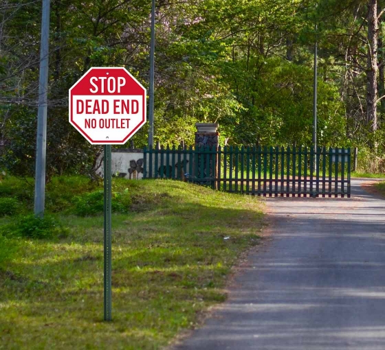 Square Dead End Sign - Custom Signs