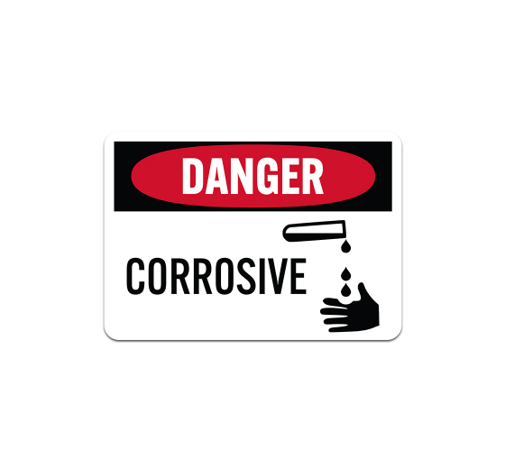 OSHA Corrosive Aluminum Sign (Non Reflective)