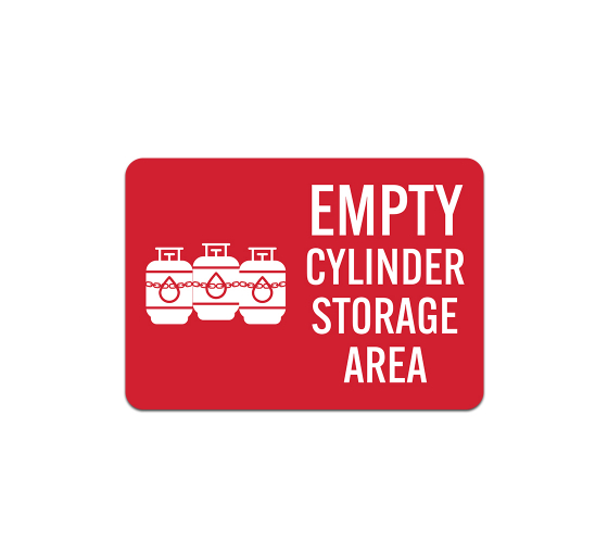 Empty Cylinder Storage Area Aluminum Sign (Non Reflective)