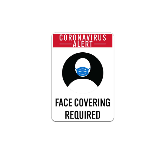 Face Covering Required Aluminum Sign (Non Reflective)