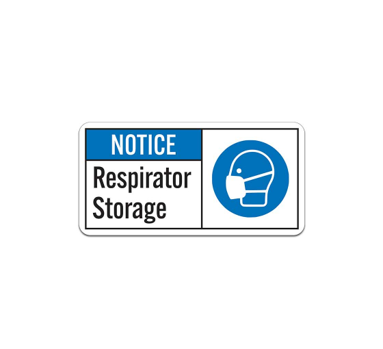 Respirator Storage Aluminum Sign (Non Reflective)