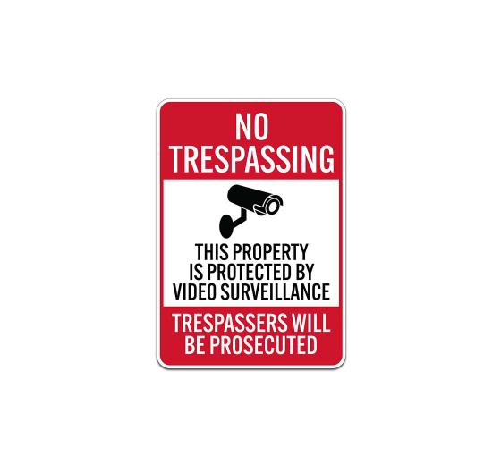 This Property Is Protected By Video Surveillance Aluminum Sign (Non Reflective)